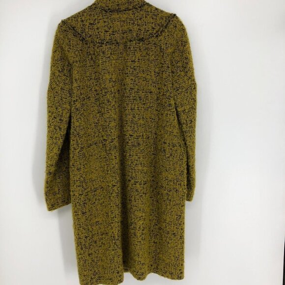 MARNI Mustard &  Black Textured Boucle Mohair wool Blend trench Coat size 40 - Picture 4 of 14